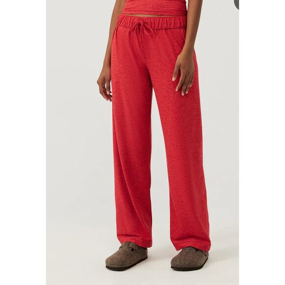 Outdoor Voices Women's Size XXXL CloudKnit Wide Lounge Pants Strawberry Red NWT - Picture 2 of 9